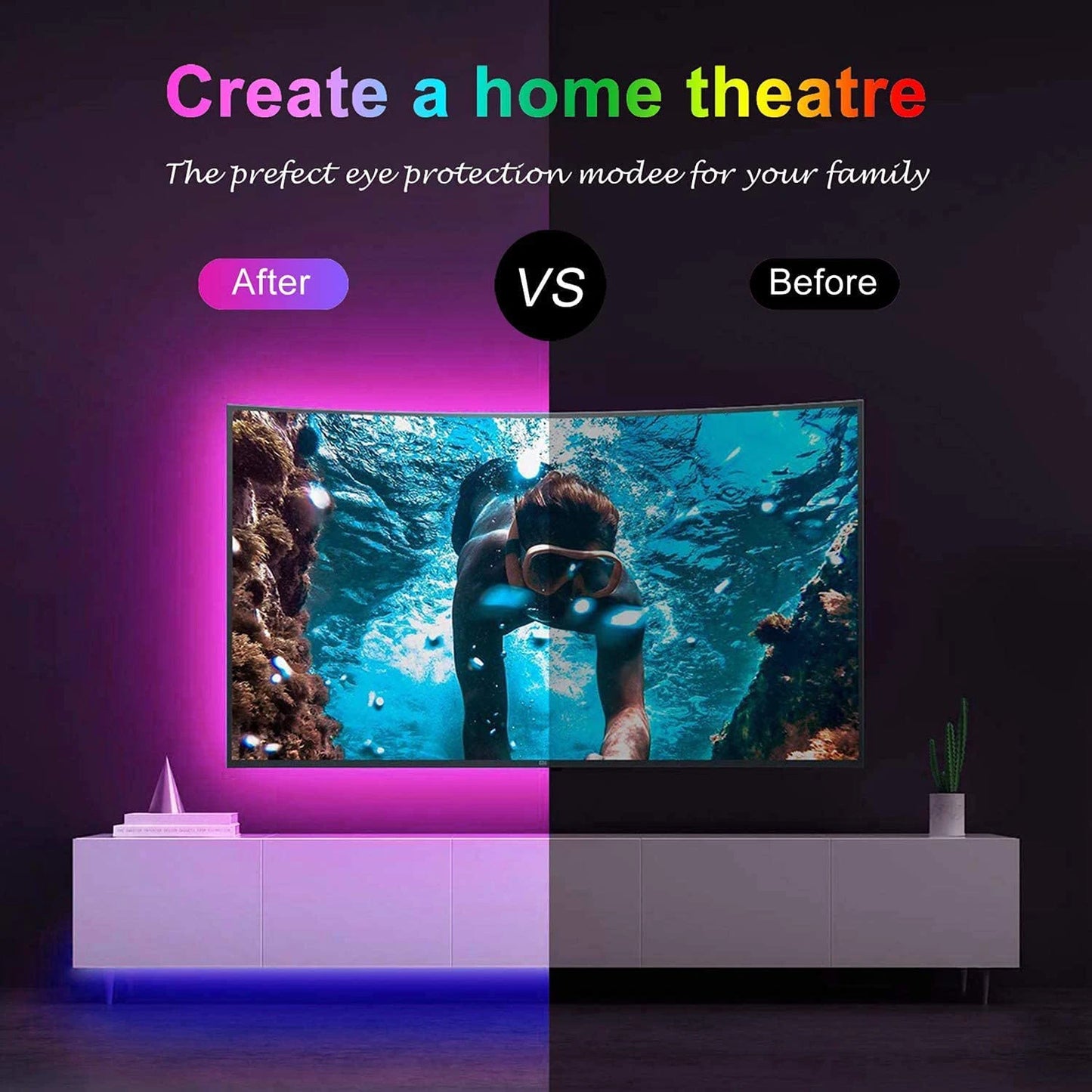 VeXora AuraBeat™ RGB Music Sync LED Strip Light