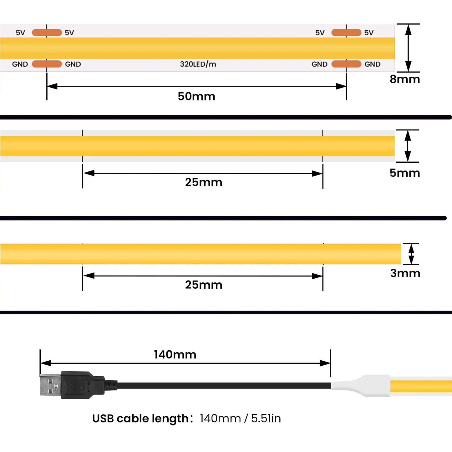 VeXora FlexGlow™ COB LED Strip Light